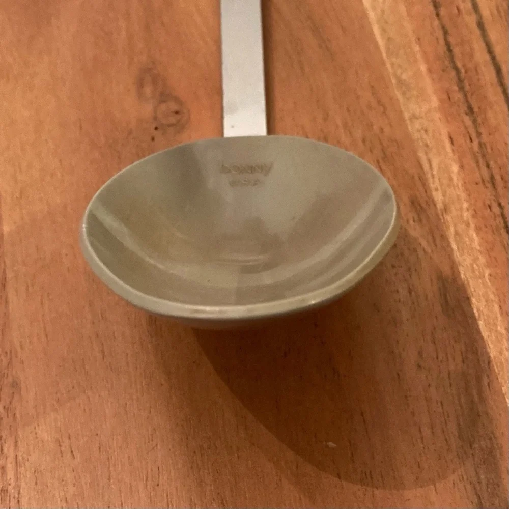 Vintage Ekco Nylon Green Spoon & Grey Pancake Spatula with Cream Keyhole Handles